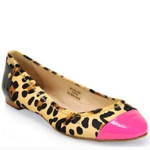 Kate Spade Terry Leopard Calf Hair Leather Flats 8